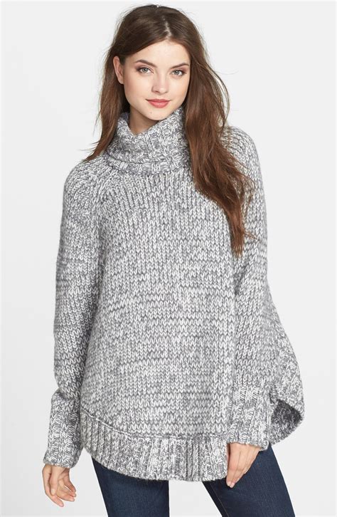 michael kors turtleneck poncho sweater